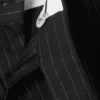 Relaxed Pinstriped Suiting Trousers – Black Pinstripe