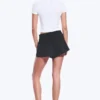 Relaxed Pleated Mini Suiting Shorts – Black