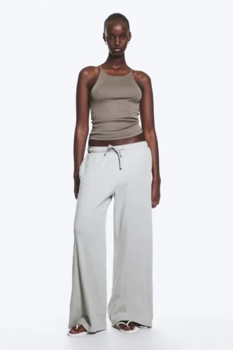 Relaxed Pyjama Trousers – Light Dusty Grey