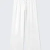 Relaxed Pyjama Trousers – White