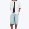 Relaxed Short-Sleeved Linen-Blend Shirt – Dusty White