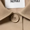 Relaxed Single-Breasted Car Coat – Beige
