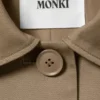 Relaxed Single-Breasted Car Coat – Dusty Mole
