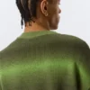 Relaxed Space-Dyed Knitted Cotton Sweater – Green Space-Dye