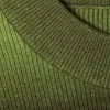 Relaxed Space-Dyed Knitted Cotton Sweater – Green Space-Dye