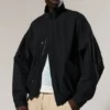 Relaxed Sporty Utility Jacket – Black