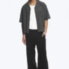 Relaxed Straight Joggers – Black