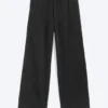 Relaxed Straight Joggers – Black
