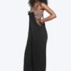 Relaxed Straight Leg Dungarees – Black