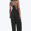 Relaxed Straight Leg Dungarees – Black