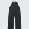 Relaxed Straight Leg Dungarees – Black