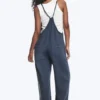 Relaxed Straight Leg Dungarees – Blue