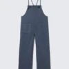 Relaxed Straight Leg Dungarees – Blue