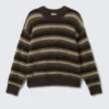 Relaxed Striped Knitted Sweater – Brown Multi Stripes