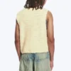 Relaxed Structured Knitted Vest – Off-White