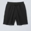 Relaxed Terry Shorts – Black