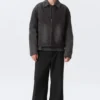 Relaxed Washed Utility Jacket – Washed Black