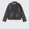 Relaxed Washed Utility Jacket – Washed Black