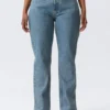 Resolute Curve High Waisted Regular Straight Jeans – 90S Blue – Medium Blue