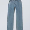 Resolute Curve High Waisted Regular Straight Jeans – 90S Blue – Medium Blue