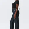 Resolute Curve High Waisted Regular Straight Jeans – Blue Rinse – Dark Blue