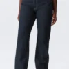 Resolute Curve High Waisted Regular Straight Jeans – Blue Rinse – Dark Blue