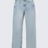 Resolute Curve High Waisted Regular Straight Jeans – Dream Blue – Light Blue