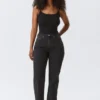 Resolute Curve High Waisted Regular Straight Jeans – Tuned Black – Black