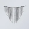 Rhinestone Fringe Bikini Shoulder Piece – Gunmetal