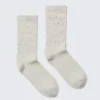 Rhinestone Socks – Dusty White