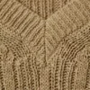 Ribbed Knitted V-Neck Vest – Beige