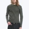 Ribbed Long-Sleeve Top – Dark Green