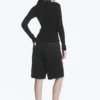Ribbed Long-Sleeved Cardigan – Black