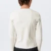 Ribbed Long-Sleeved T-Shirt – Dusty White