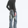 Ribbed Long-Sleeved T-Shirt – Washed Black