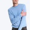 Ribbed Long-Sleeved T-Shirt – Washed Blue