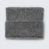 Ribbed Mohair Blend Beanie – Dark Grey Melange