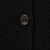 Ribbed V-Neck Cardigan – Black