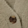 Ribbed V-Neck Cardigan – Dusty Mole