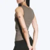 Ribbed V-Neck Tank Top – Dusty Grey