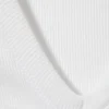 Ribbed V-Neck Tank Top – White