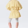 Rosabel Loose Single-Breasted Trench Coat – Light Yellow
