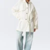 Rosabel Loose Single-Breasted Trench Coat – White