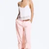 Rosabel Low Rise Loose Lace-Trim Bloomers – Light Dusty Pink