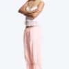 Rosabel Low Rise Loose Lace-Trim Bloomers – Light Dusty Pink