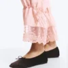 Rosabel Low Rise Loose Lace-Trim Bloomers – Light Dusty Pink