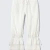 Rosabel Low Rise Loose Lace-Trim Bloomers – White