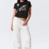 Rosabel Printed Baby Tee – Black – Unicorn