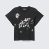 Rosabel Printed Baby Tee – Black – Unicorn