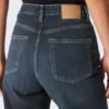 Rowe Super High Waisted Regular Straight Jeans – Angel Blue – Dark Blue